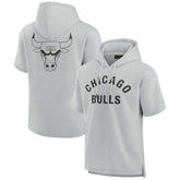 Chicago Bulls Unisex Elements Super Soft Fleece Short Sleeve Pullover Hoodie sale - Gray shop