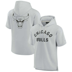 Chicago Bulls Unisex Elements Super Soft Fleece Short Sleeve Pullover Hoodie sale - Gray shop