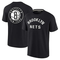 Brooklyn Nets Unisex Elements Super Soft Short Sleeve T-Shirt - Black cheap