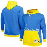 Los Angeles Chargers Big & Tall Big Face Pullover Hoodie - Powder Blue/Gold sale