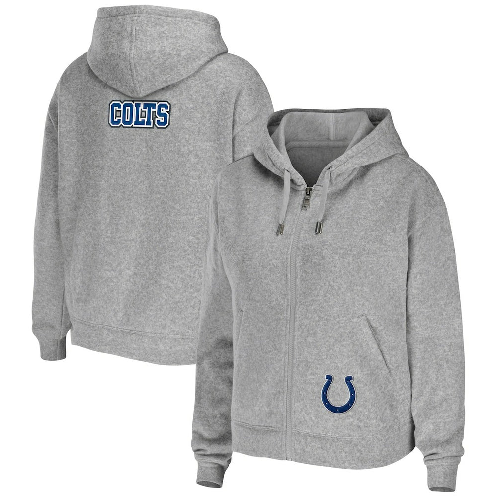 Indianapolis Colts WEAR by Erin Andrews Women's Team Full-Zip Hoodie - Heathered Gray outlet