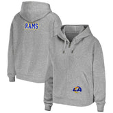 Los Angeles Rams WEAR by Erin Andrews Women's Team Full-Zip Hoodie - Heathered Gray cheap