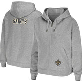 New Orleans Saints WEAR by Erin Andrews Women's Team Full-Zip Hoodie - Heathered Gray cheap