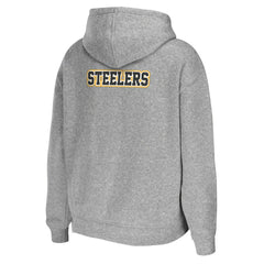 Pittsburgh Steelers WEAR by Erin Andrews Women's Team Full-Zip Hoodie - Heathered Gray for sale