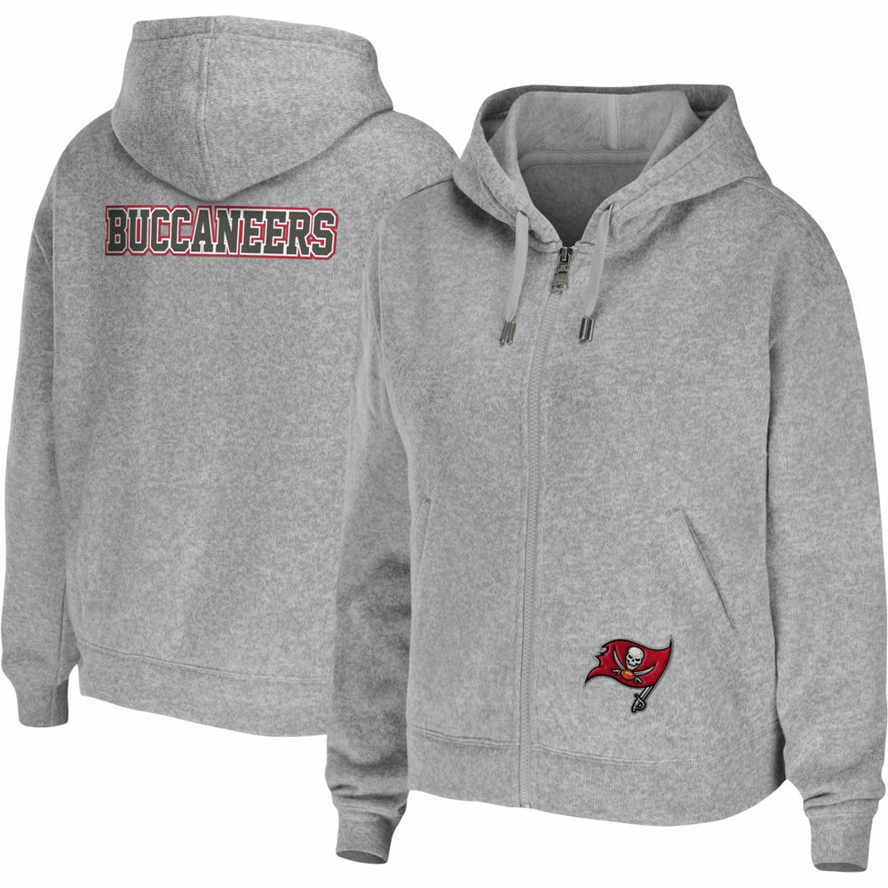 Tampa Bay Buccaneers WEAR by Erin Andrews Women's Team Full-Zip Hoodie - Heathered Gray for sale