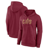 Cleveland Cavaliers Women's Wordmark Alt Pullover Hoodie sale - Wine sale