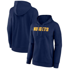 Denver Nuggets Women's Wordmark Alt Pullover Hoodie sale - Navy cheap