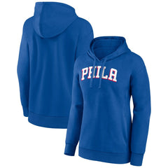 Philadelphia 76ers Women's Wordmark Alt Pullover Hoodie - Royal for sale