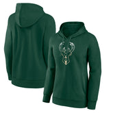 Milwaukee Bucks Women's Gradient Logo Pullover Hoodie - Hunter Green on sale