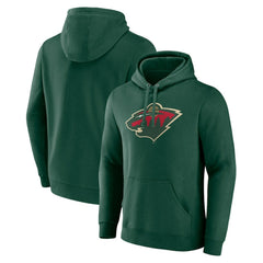 Minnesota Wild Fanatics Primary Logo Pullover Hoodie - Green Hoodies