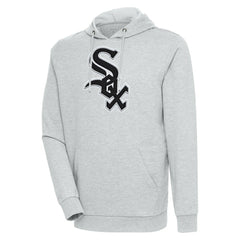 Chicago White Sox Antigua Action Pullover Hoodie Heather Gray
