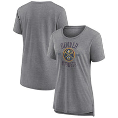 Denver Nuggets Women's Heritage Tri-Blend T-Shirt sale - Heather Gray shop