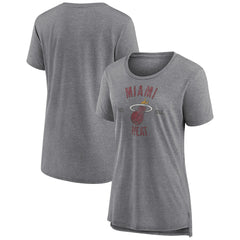 Miami Heat Women's Heritage Tri-Blend T-Shirt - Heather Gray for sale