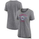 Philadelphia 76ers Women's Heritage Tri-Blend T-Shirt - Heather Gray cheap