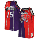 Vince Carter Toronto Raptors Big & Tall Hardwood Classics 1998/99 Split Swingman Jersey - Purple/Red for sale