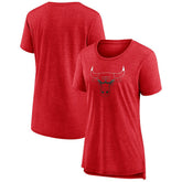 Chicago Bulls Women's Gradient Logo Tri-Blend T-Shirt sale - Heather Red sale