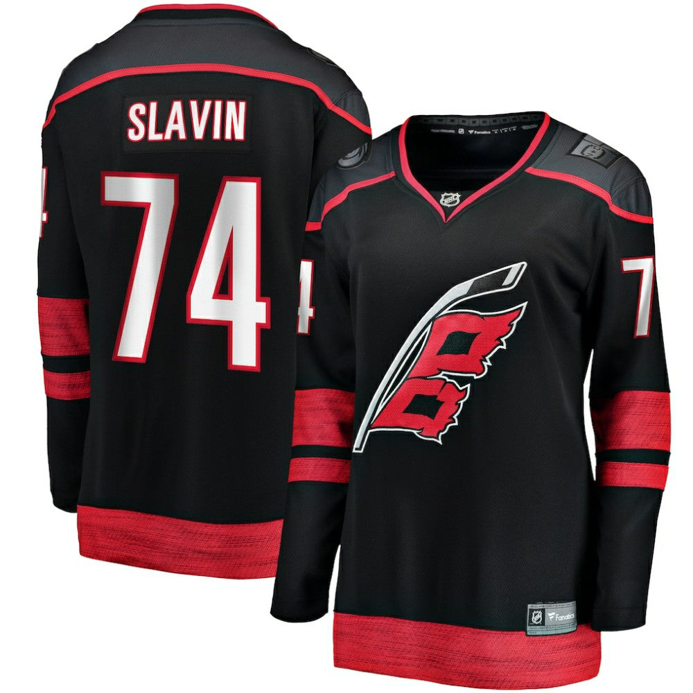 Jaccob Slavin Carolina Hurricanes Fanatics Women's Home Breakaway Player Jersey - Black Jerseys