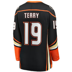 Troy Terry Anaheim Ducks Fanatics Women's Home Team Breakaway Player Jersey - Black Jerseys