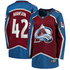 Josh Manson Colorado Avalanche Fanatics Women's Home Breakaway Player Jersey - Burgundy Jerseys