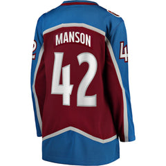 Josh Manson Colorado Avalanche Fanatics Women's Home Breakaway Player Jersey - Burgundy Jerseys