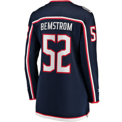 Emil Bemstrom Columbus Blue Jackets Fanatics Women's Home Breakaway Player Jersey - Navy Jerseys