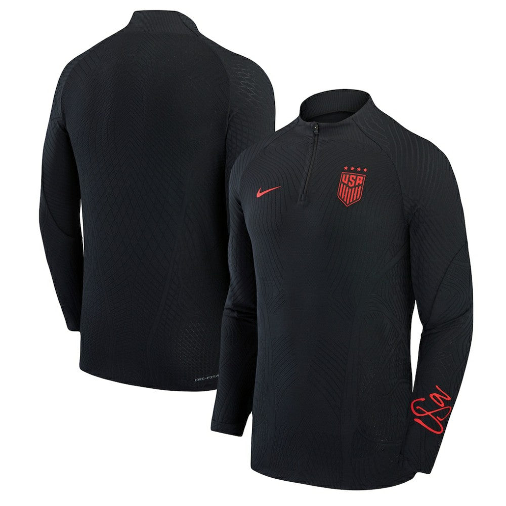 USWNT 2023 Strike Drill Performance Quarter-Zip Long Sleeve Top - Black cheap
