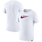 Paris Saint-Germain Swoosh T-Shirt on sale - White