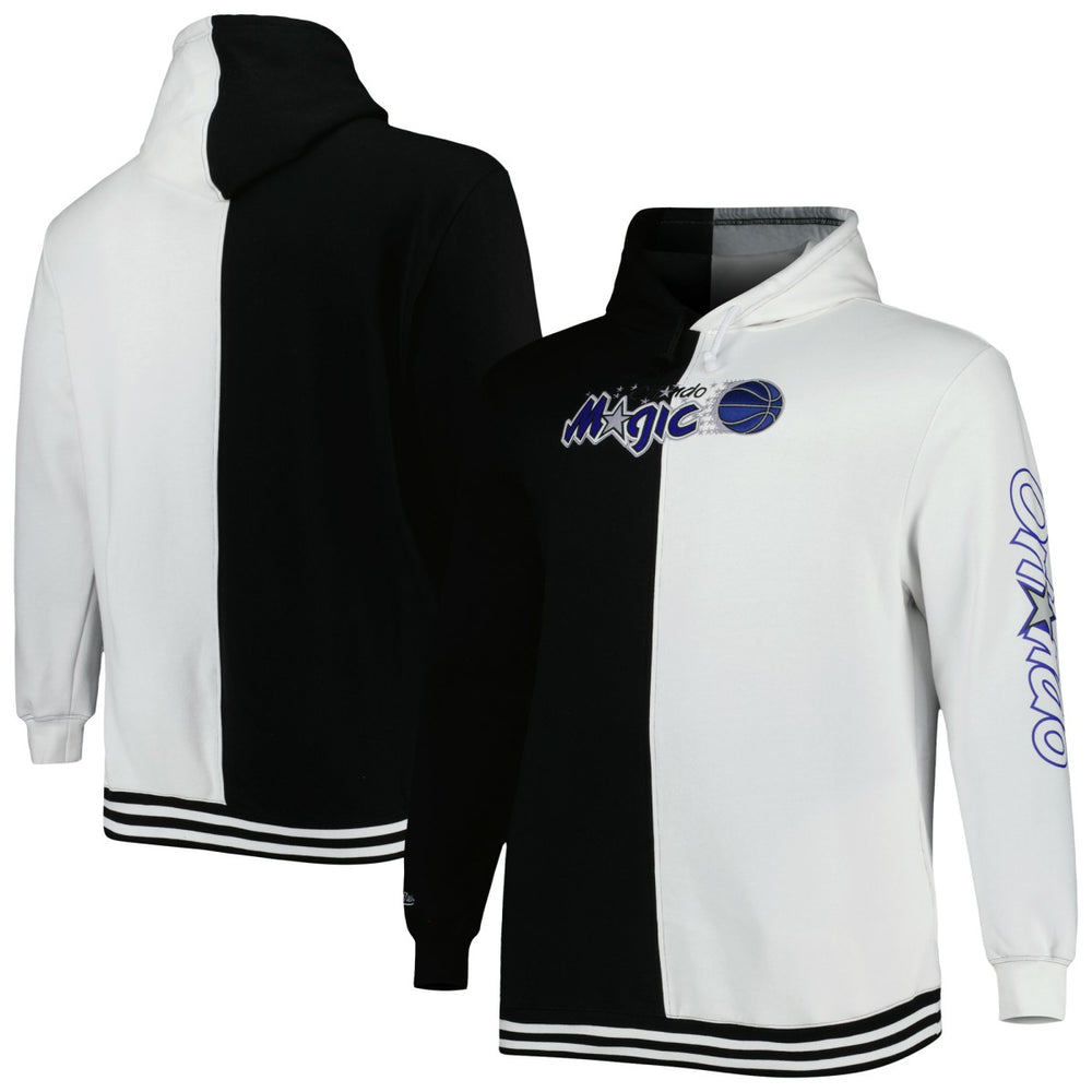 Orlando Magic Hardwood Classics Big & Tall Hardwood Classics Split Pullover Hoodie - Black/White sale