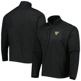 Pittsburgh Penguins Antigua Course Quarter-Zip Jacket - Heathered Black Jackets