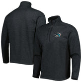 San Jose Sharks Antigua Course Quarter-Zip Jacket - Heathered Black Jackets