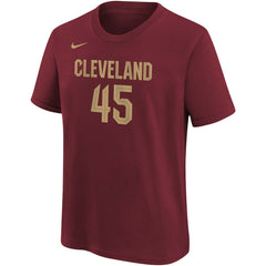 Donovan Mitchell Cleveland Cavaliers Youth Icon Edition Name & Number T-Shirt sale - Wine on sale