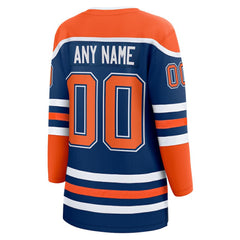 Edmonton Oilers Fanatics Women's Home Breakaway Custom Jersey - Royal Jerseys