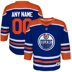 Edmonton Oilers Youth Home Replica Custom Jersey - Royal Jerseys