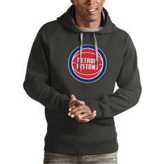 Detroit Pistons Antigua Team Logo Victory Pullover Hoodie sale - Charcoal for sale