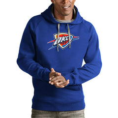 Oklahoma City Thunder Antigua Team Logo Victory Pullover Hoodie - Royal shop