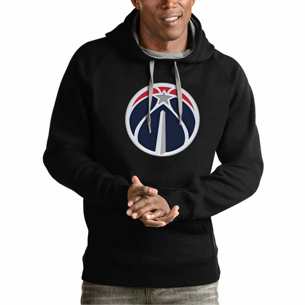 Washington Wizards Antigua Team Logo Victory Pullover Hoodie - Black outlet