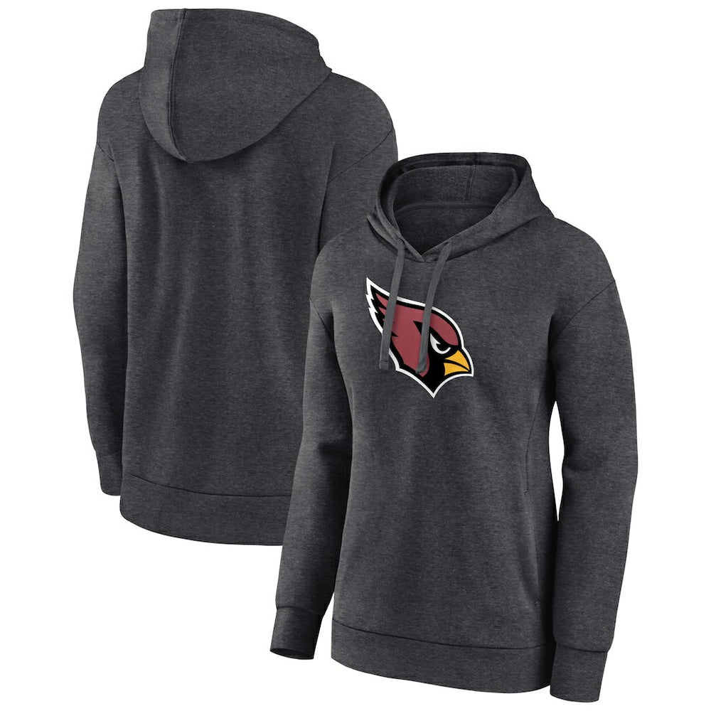 Arizona Cardinals Women's Primary Logo Pullover Hoodie - Charcoal discount