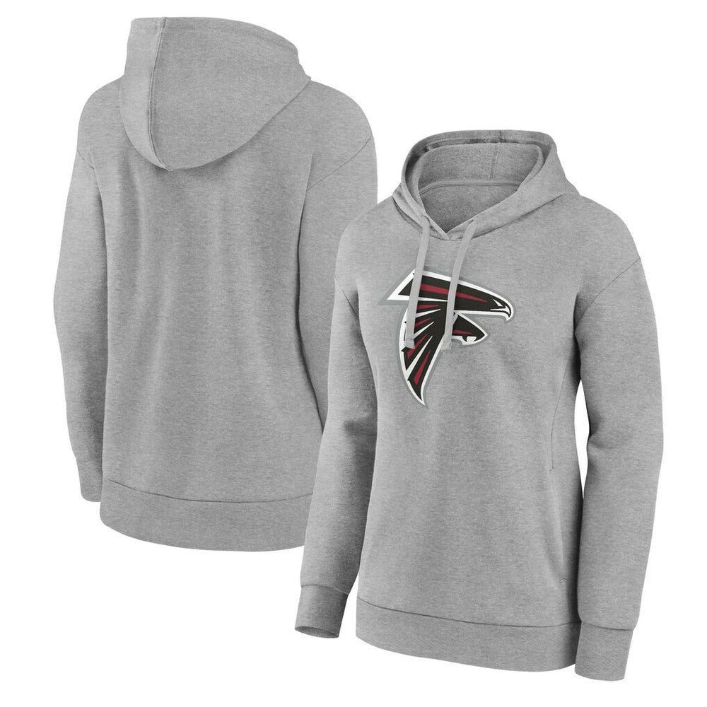 Atlanta Falcons Women's Primary Logo Pullover Hoodie - Gray outlet