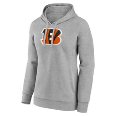 Cincinnati Bengals Women's Primary Logo Pullover Hoodie - Gray for sale