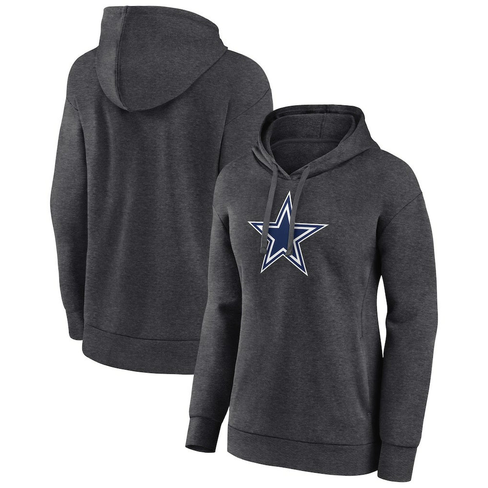 Dallas Cowboys Women's Primary Logo Pullover Hoodie - Charcoal on sale