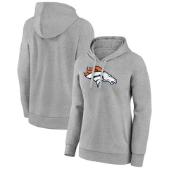 Denver Broncos Women's Primary Logo Pullover Hoodie - Gray cheap