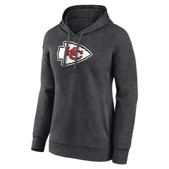 Kansas City Chiefs Women's Primary Logo Pullover Hoodie - Charcoal outlet