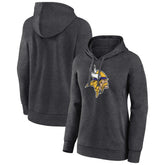 Minnesota Vikings Women's Primary Logo Pullover Hoodie - Charcoal outlet