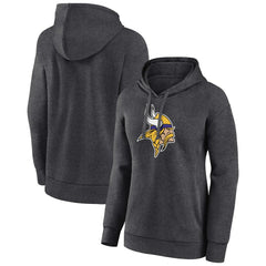 Minnesota Vikings Women's Primary Logo Pullover Hoodie - Charcoal outlet