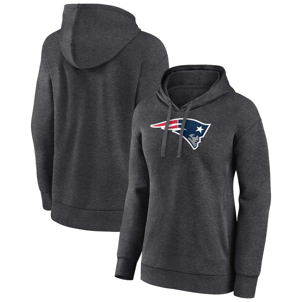 New England Patriots Women's Primary Logo Pullover Hoodie - Charcoal sale