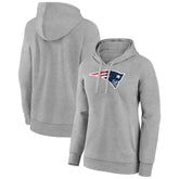 New England Patriots Women's Primary Logo Pullover Hoodie - Gray outlet