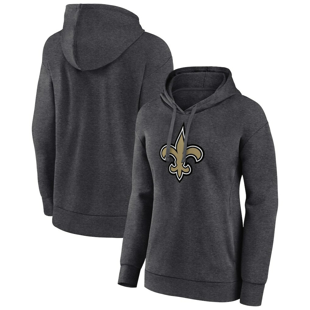 New Orleans Saints Women's Primary Logo Pullover Hoodie - Charcoal sale