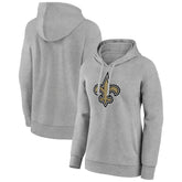 New Orleans Saints Women's Primary Logo Pullover Hoodie - Gray discount