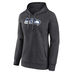 Seattle Seahawks Women's Primary Logo Pullover Hoodie - Charcoal discount