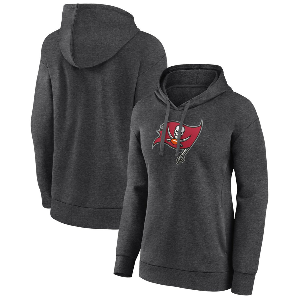 Tampa Bay Buccaneers Women's Primary Logo Pullover Hoodie - Charcoal sale
